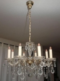Kryštálový luster+nástenná lampa